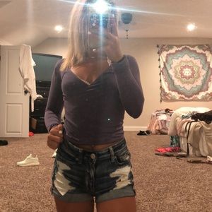 Purple crop top